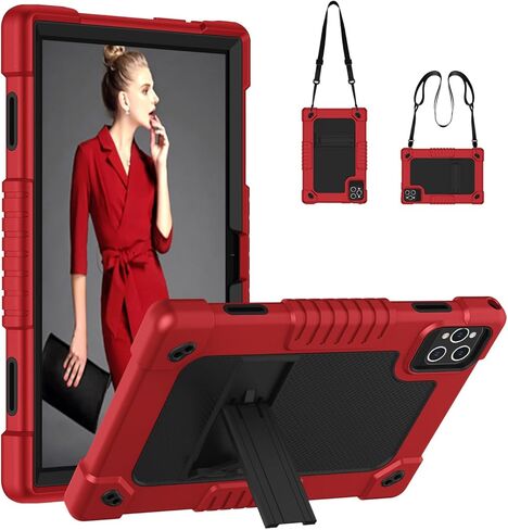 for KADYBE D115 Tablet Case,for MEIZE D115 10.1 inch Case,Shockproof Kids Case with Shoulder Strap for DOMATON D105/kimlok Android 13 14/MEIZE D115/KADYBE D115/Qukenk 10.1 inch (Black) in Saudi Arabia