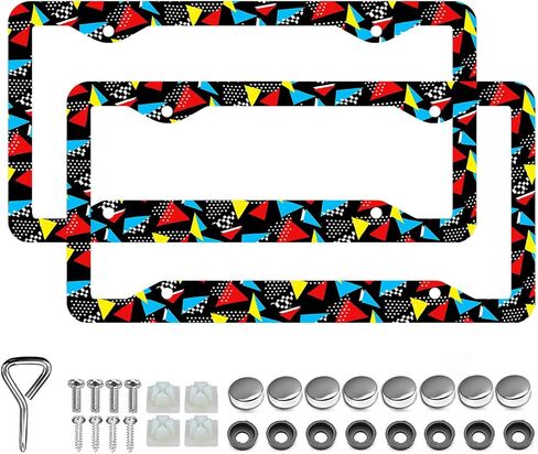 Ladybug License Plate Frames Stainless Steel 2pcs 4 Holes Plate Frame Holder Rust-Proof Auto Parts Decoration with Screws License Plate Holder for Men Women in Kuwait