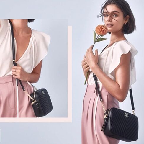 Victoria's Secret The Victoria Top Zip Crossbody Bag Black in Saudi Arabia