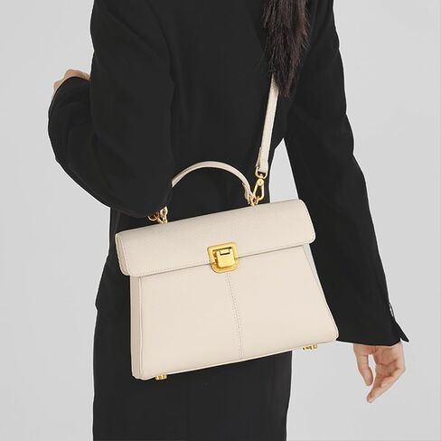 Women Genuine Leather Handbag with Adjustbale Shoulder Strap, Large Capacity Tote Crossbody Bag in Saudi Arabia