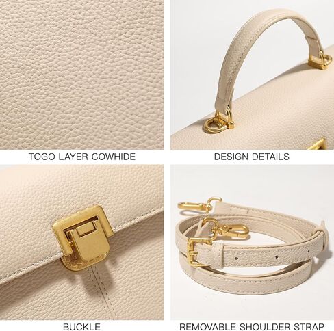 Women Genuine Leather Handbag with Adjustbale Shoulder Strap, Large Capacity Tote Crossbody Bag in Saudi Arabia