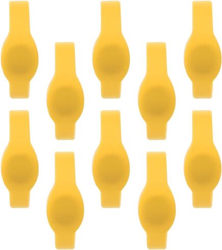 Wristband IC Card, 10pcs RFID Silicone Bracelet Card, Waterproof RFID IC Card for Access Control System(Yellow) in Kuwait