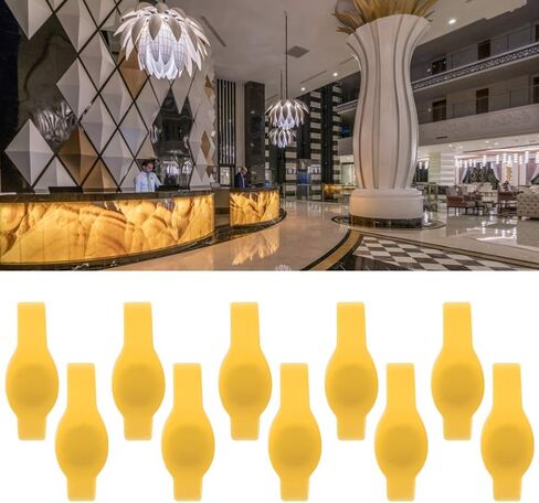 Wristband IC Card, 10pcs RFID Silicone Bracelet Card, Waterproof RFID IC Card for Access Control System(Yellow) in Kuwait