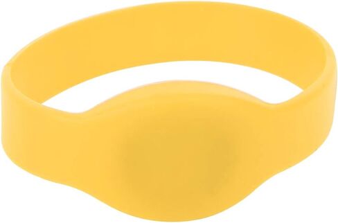 Wristband IC Card, 10pcs RFID Silicone Bracelet Card, Waterproof RFID IC Card for Access Control System(Yellow) in Kuwait