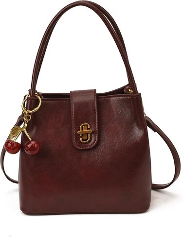 JYG حقيبة صغيرة المحافظ للنساء نباتي حقيبة تسوق جلدية حقيبة كتف الرجعية مقبض علوي دلو حقيبة كروسبودي 2026 in Kuwait