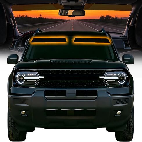 AUTOTEK Precut Windshield Sun Strip Tint for Ford Bronco 2021-2026, SUV DIY Window Tint Film for Front Windshield, Anti-Glare UV Block Sunshade Protector for Long Drives, Easy to Install in Saudi Arabia