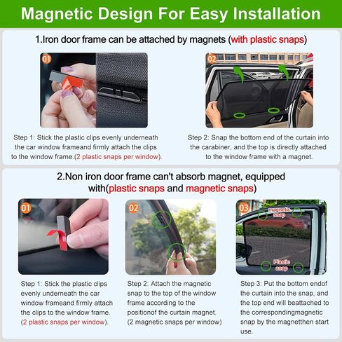 Car Side Window Sun Shades Fit for Tesla Model 3 Huan 2024-2026,Breathable Mesh Car Curtains Protection Heat and UV & Privacy for Baby Sleeping Camping,2Pcs-Rear Window in Saudi Arabia