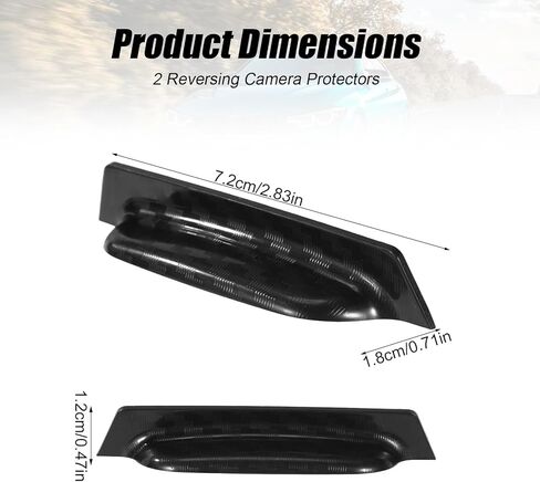 قطعتان من غطاء المطر للكاميرا الاحتياطية للسيارة، ملحقات خارجية لحماية درع المطر من البلاستيك المقاوم للماء والكاميرا الخلفية لمعظم السيارات وسيارات الدفع الرباعي والشاحنات سهلة التركيب (أسود) in Kuwait