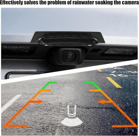 قطعتان من غطاء المطر للكاميرا الاحتياطية للسيارة، ملحقات خارجية لحماية درع المطر من البلاستيك المقاوم للماء والكاميرا الخلفية لمعظم السيارات وسيارات الدفع الرباعي والشاحنات سهلة التركيب (أسود) in Kuwait