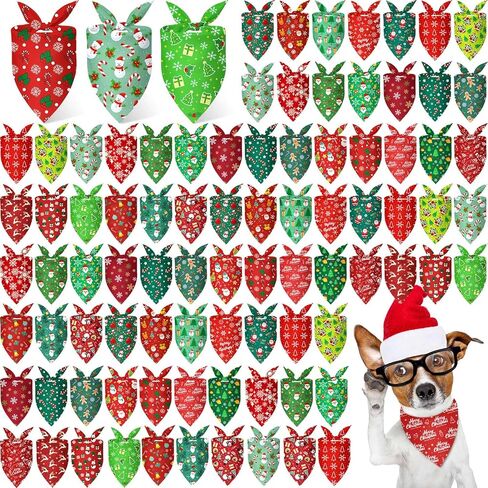 100 قطعة من الربيع الكلب bandanas للكلاب زهرة الكلب bandanas bulk floral الكلب kerchief مجموعة ناعمة الكلب bandanas للجرو الربيع متوسطة accessories الكلب كبيرة الكلب (25.6 x17.7 × 17.7 بوصة) in Kuwait