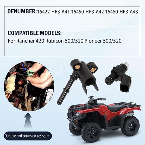 16422-HR3-A41 Fuel Injector & Joint Cap for Rancher 420 Foreman 500/520 Pione-er 500/520 Rubicon 500/520 2014-2021 16450-HR3-A42 16450-HR3-A43 in Kuwait