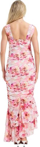 Women's Floral Sexy Sleeveless Bodycon Corset Ruched Fishtail Maxi Dress Backless Slip Long Dresses in Saudi Arabia