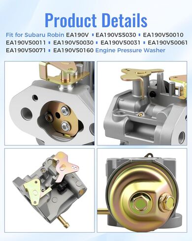 مجموعة المكربن مناسبة لسوبارو روبن EA190V EA190VS5030 EA190V50010 EA190V50011 EA190V50030 EA190V50031 EA190V50061 EA190V50071 EA190V50160 غسالة ضغط المحرك، استبدال 16100Z02111099 in Saudi Arabia