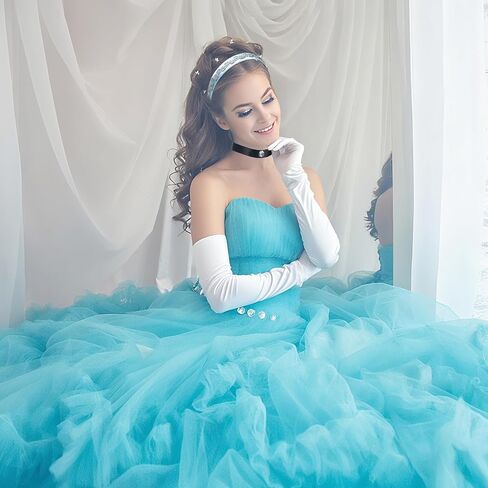 Women Costume Headband Choker & Gloves Set Princess Up Accessories for Halloween Cosplay Party in Kuwait