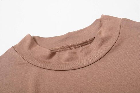 OThread & Co. Women's Half Sleeve Mock Neck T-Shirt Basic Stretch Layer Comfy Casual Top in Saudi Arabia