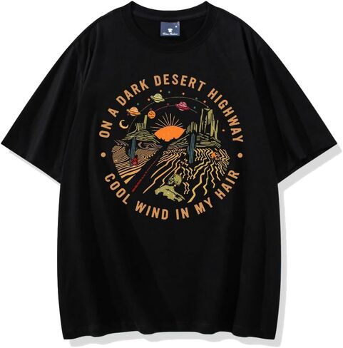 Generic On A Dark Desert Highway Shirt Road Trip Shirt Camping Shirt Tee in Saudi Arabia