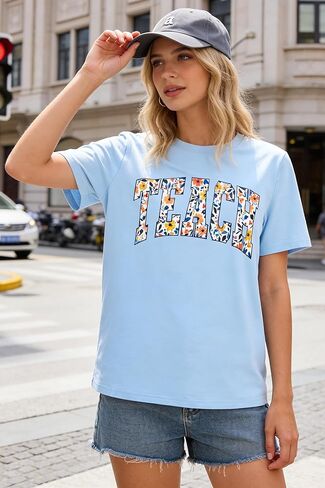 SFHFY Teacher Shirt Women: Teach Tshirt Cute Teacher Life Shirts Special Education Tee Inspirational Tops in Saudi Arabia