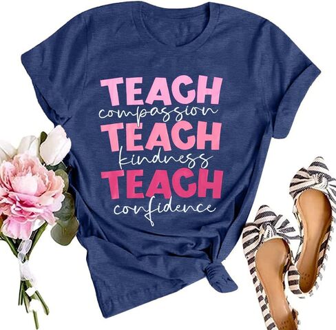 SFHFY Teacher Shirt Women: Teach Tshirt Cute Teacher Life Shirts Special Education Tee Inspirational Tops in Saudi Arabia