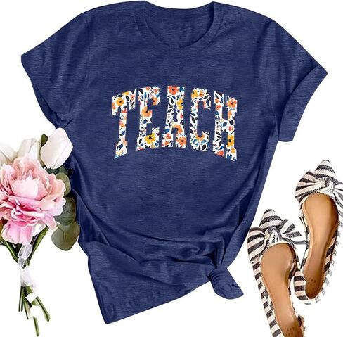 SFHFY Teacher Shirt Women: Teach Tshirt Cute Teacher Life Shirts Special Education Tee Inspirational Tops in Saudi Arabia
