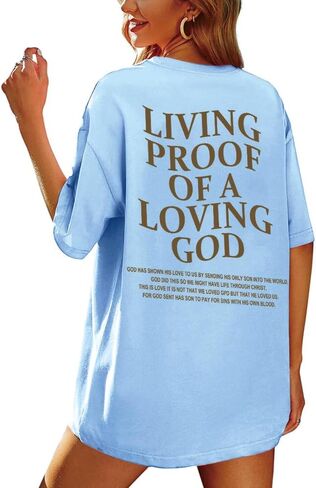 Jesus Loves You Round Neck Oversized Jesus is King T Shirts Half Sleeve Drop Shoulder Tee in Saudi Arabia