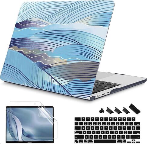 RuiHe.C Hard Shell Case for MacBook Air 13.6 Inch M2/M3/M4 2022-2025 Release (A2681, A3113, A3240), Printed Plastic Cover with Keyboard Protector & Screen Protector-Mountain Love in Saudi Arabia