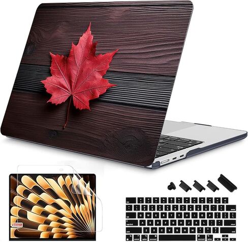 RuiHe.C Hard Shell Case for MacBook Air 13.6 Inch M2/M3/M4 2022-2025 Release (A2681, A3113, A3240), Printed Plastic Cover with Keyboard Protector & Screen Protector-Mountain Love in Saudi Arabia