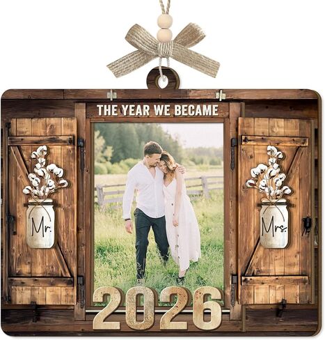 هدايا زفاف مخصصة للأزواج 2026 - هدايا حفل الزفاف للعروس، زخارف زفاف خشبية مخصصة مع صور، هدية خطوبة السيد والسيدة، إطار صورة شخصي in Kuwait