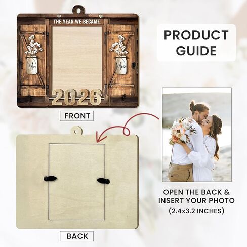 هدايا زفاف مخصصة للأزواج 2026 - هدايا حفل الزفاف للعروس، زخارف زفاف خشبية مخصصة مع صور، هدية خطوبة السيد والسيدة، إطار صورة شخصي in Kuwait