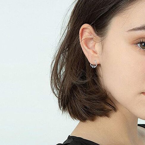 Cute Black/White Panda Hoop Earrings for Women Daily Wear Dance Party Statement Jewelry in Saudi Arabia