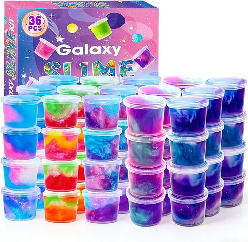48 حزم Slime Galaxy ، غير لينة ، ناعمة ، تخفيف التوتر ، حشوات سلة عيد الفصح للأطفال ، الفتيات ، الأولاد ، البالغين in Saudi Arabia
