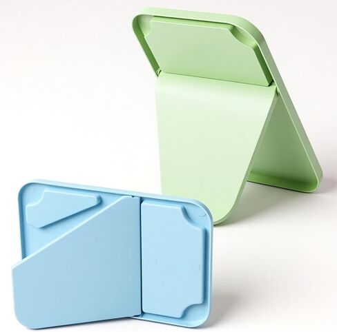 12 Pcs Desktop Makeup Mirror, 8" Vanity Table Mirror with Stand, 90°Adjustable Portable Folding Travel Mirror for Spa Party, Girl, Women, Beauty, 4 Color in Kuwait