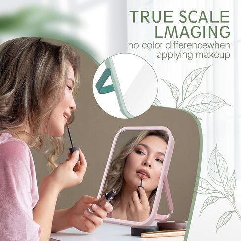 Novabright 6 Pcs Desktop Vanity Mirror, 7.2 Inch Portable Folding Makeup Mirrors with U-Shaped Bracket, Adjustable Angle, Compact Table Travel Mirror, Pink, Green, Blue in Kuwait