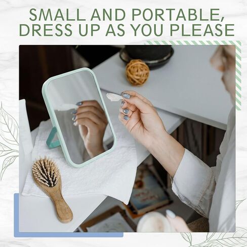 Novabright 6 Pcs Desktop Vanity Mirror, 7.2 Inch Portable Folding Makeup Mirrors with U-Shaped Bracket, Adjustable Angle, Compact Table Travel Mirror, Pink, Green, Blue in Kuwait