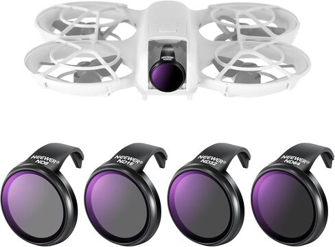 مرشح NEWER مجموعة NEO DRONE ، 6 حزمة CPL/ND8/ND16/ND32/ND64/ND128 الكثافة المحايدة الإكسسوارات DRONE DRONE DRONE SOCIES SLIM MUNTICOED HD الزجاج البصري متوافق مع DJI NEO ، FL-N30 in Kuwait