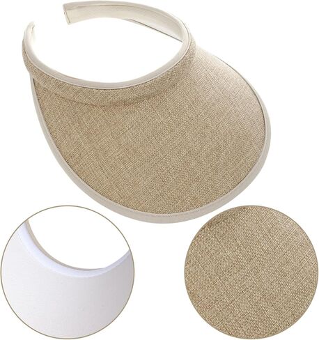 3Pcs Clip On Sun Visors Hats for Women UV Protection, Beach Wide Brim Visor for Summer, Outdoor Golf Tennis Travel Caps in Saudi Arabia