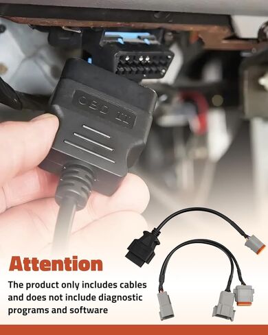 OBD2 Marine Engine Diagnostic Adapter Cable Fits for Volvo Vocom Vodia Scanner Tool Adapter, 6+8 Pins, Replacement 21EN-32360 21EN-32380 in Kuwait