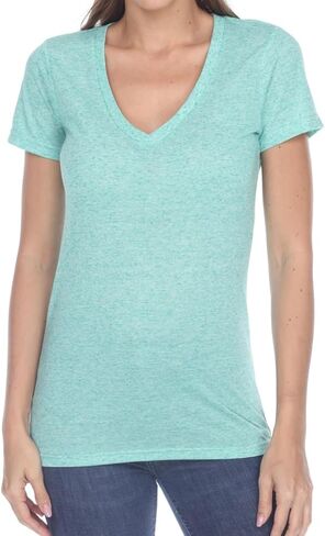 2025 New Women's Deep V-Neck Short Sleeve Linen Top - Breathable Summer Casual Blouse, Multiple Colors Available in Saudi Arabia