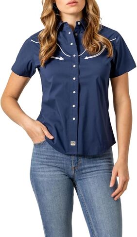 Kimes Ranch Women's Snap Shirt – Western Short Sleeve, Snap Button Front, Vintage-Inspired Yoke in Saudi Arabia