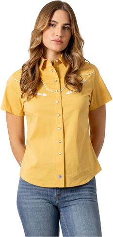 Kimes Ranch Women's Snap Shirt – Western Short Sleeve, Snap Button Front, Vintage-Inspired Yoke in Saudi Arabia