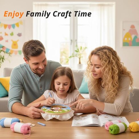 Cyanfour 6 Stage Embroidery Kit للبالغين المبتدئين ، يسهل تعلم 38 غرزة مختلفة من التعليمات والفيديو ، مجموعات الإبرة للبالغين مع أنماط التطريز المختومة. in Saudi Arabia