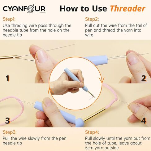 Cyanfour 6 Stage Embroidery Kit للبالغين المبتدئين ، يسهل تعلم 38 غرزة مختلفة من التعليمات والفيديو ، مجموعات الإبرة للبالغين مع أنماط التطريز المختومة. in Saudi Arabia