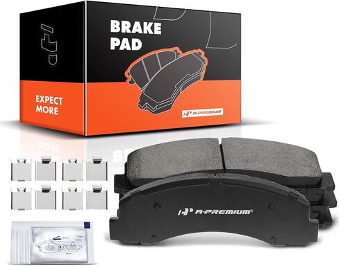 A-Premium Front Ceramic Brake Pads Set Compatible with Ford and Lincoln Models - For F-150 2010-2020, Expedition 2010-2021, Navigator 2010-2021, with Hardware, 4-Pack in Saudi Arabia