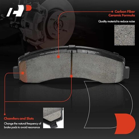 A-Premium Front Ceramic Brake Pads Set Compatible with Ford and Lincoln Models - For F-150 2010-2020, Expedition 2010-2021, Navigator 2010-2021, with Hardware, 4-Pack in Saudi Arabia