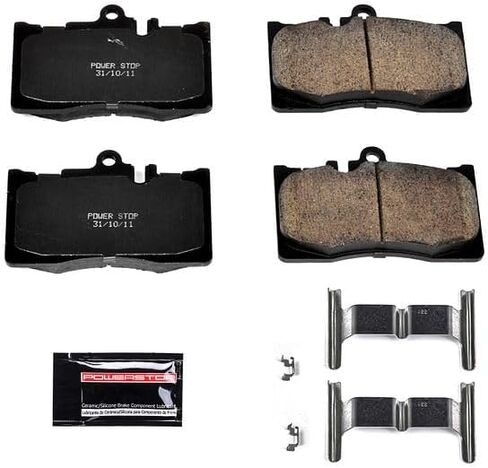 PowerStop Front Brake Pads For Lexus LS430 2001-06 - Z23 Carbon-Fiber Ceramic Brake Pads With Installation Hardware, Z23-870 in Saudi Arabia