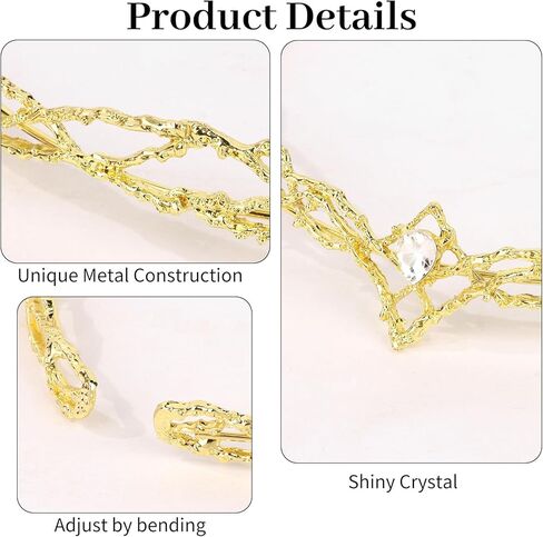 WHAVEL Fairy Crown Elf Circlet Headpiece Renaissance Crystal Headwear Medieval Accessories for Women Men Halloween Cosplay in Kuwait