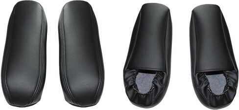 NLQR Driver & Passenger Bottom & Top Lean Back Replacement Leather Seat Covers & Driver Side Foam Cushion & Armrest Cover Compatible with Ford F250 F350 F450 F550 2002 2003 2004 2005 2006 2007 Black in Saudi Arabia
