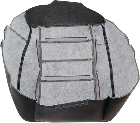 NLQR Driver & Passenger Bottom & Top Lean Back Replacement Leather Seat Covers & Driver Side Foam Cushion & Armrest Cover Compatible with Ford F250 F350 F450 F550 2002 2003 2004 2005 2006 2007 Black in Saudi Arabia