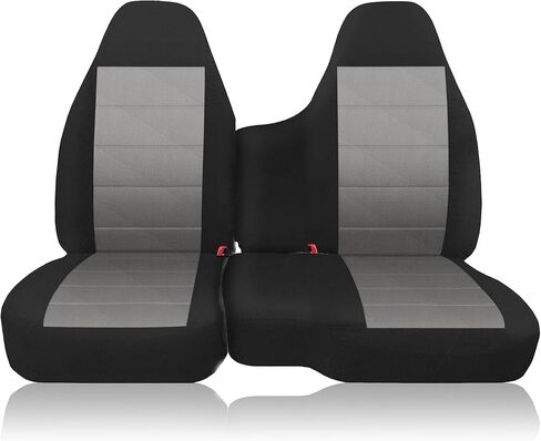 غطاء مقعد أمامي منسوج من القماش المحبوك مخصص لسيارة تشيفي كولورادو / جي إم سي كانيون بيك أب 2004-2012، بدون مسند للذراع، تصميم شبكي قابل للتنفس مع بطانة إسفنجية ناعمة - أسود in Kuwait