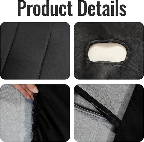 Custom Fit Knitted Fabric Front Split Bench Seat Cover for Chevy Colorado/GMC Canyon Pickup 2004-2012, No Armrest, Airmesh Breathable Design with Soft Foam Lining - Black in Saudi Arabia