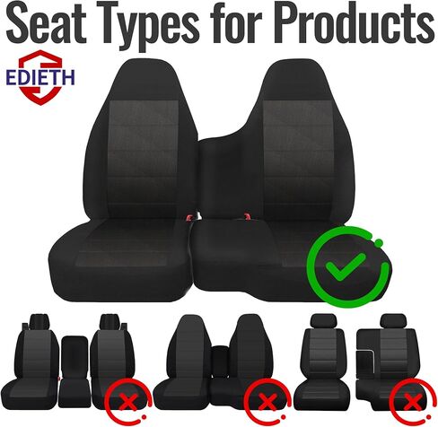 Custom Fit Knitted Fabric Front Split Bench Seat Cover for Chevy Colorado/GMC Canyon Pickup 2004-2012, No Armrest, Airmesh Breathable Design with Soft Foam Lining - Black in Saudi Arabia